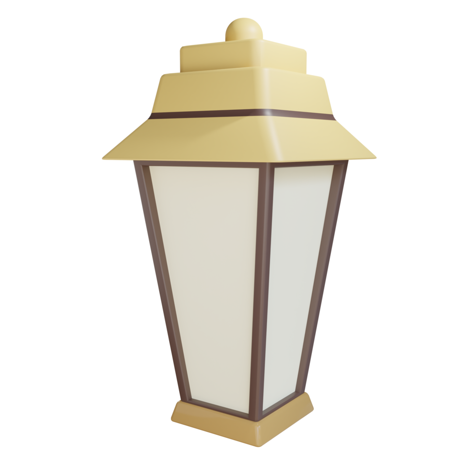 3d lantern object with transparent background png