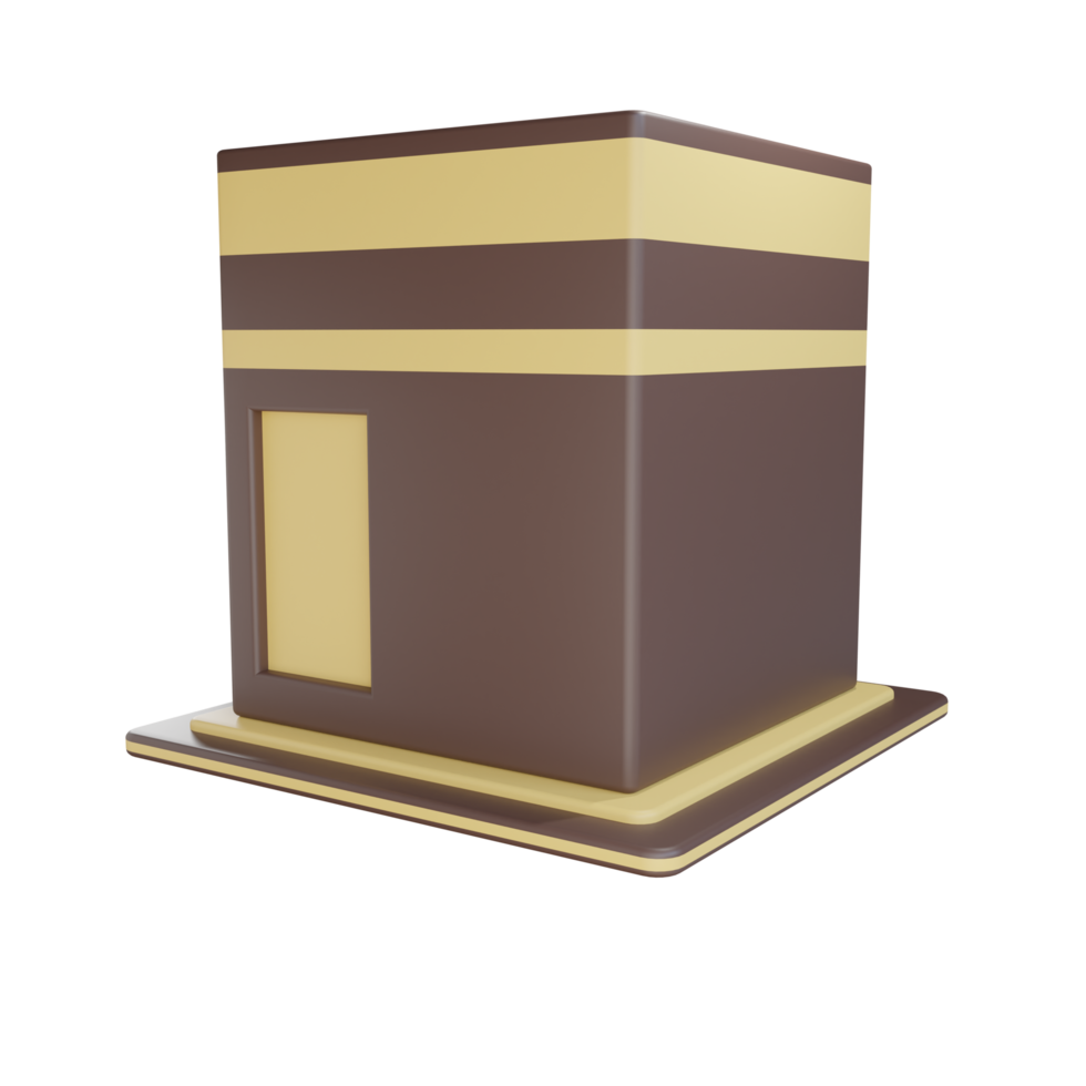 fond transparent d'objet kaaba 3d png