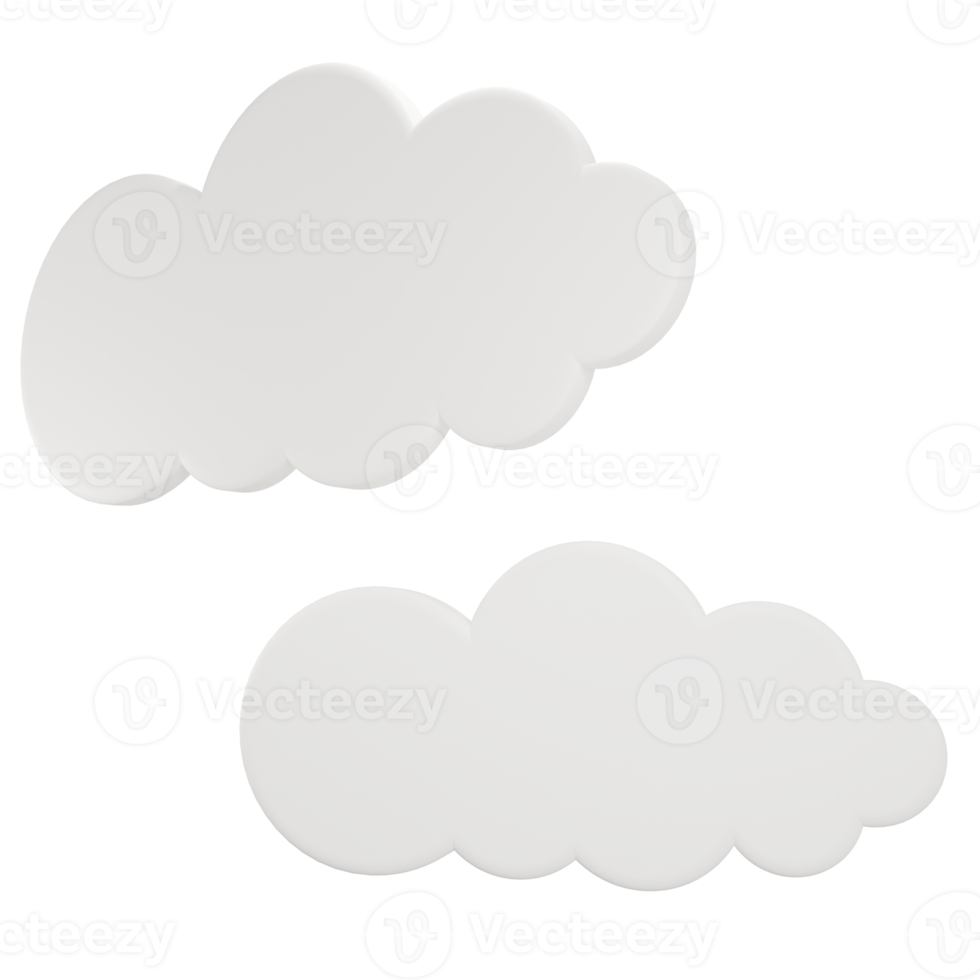 petit nuage ornement illustration rendu 3d png