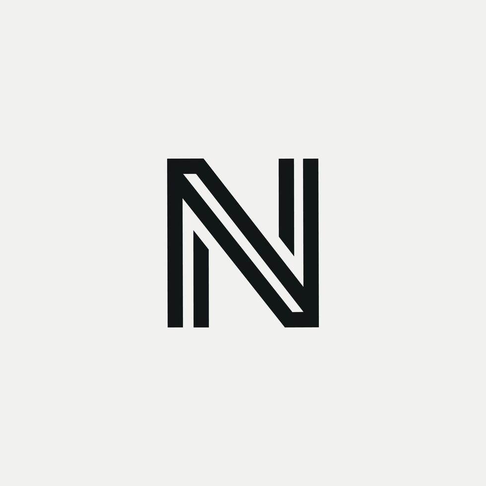 archivo de vector libre de diseño de logotipo de letra n.