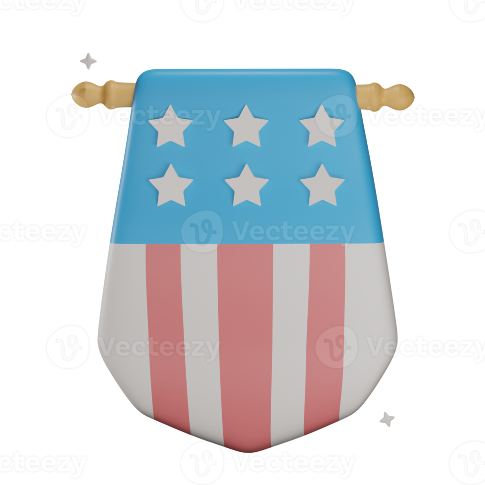3D-USA-Emblem mit transparentem Hintergrund png