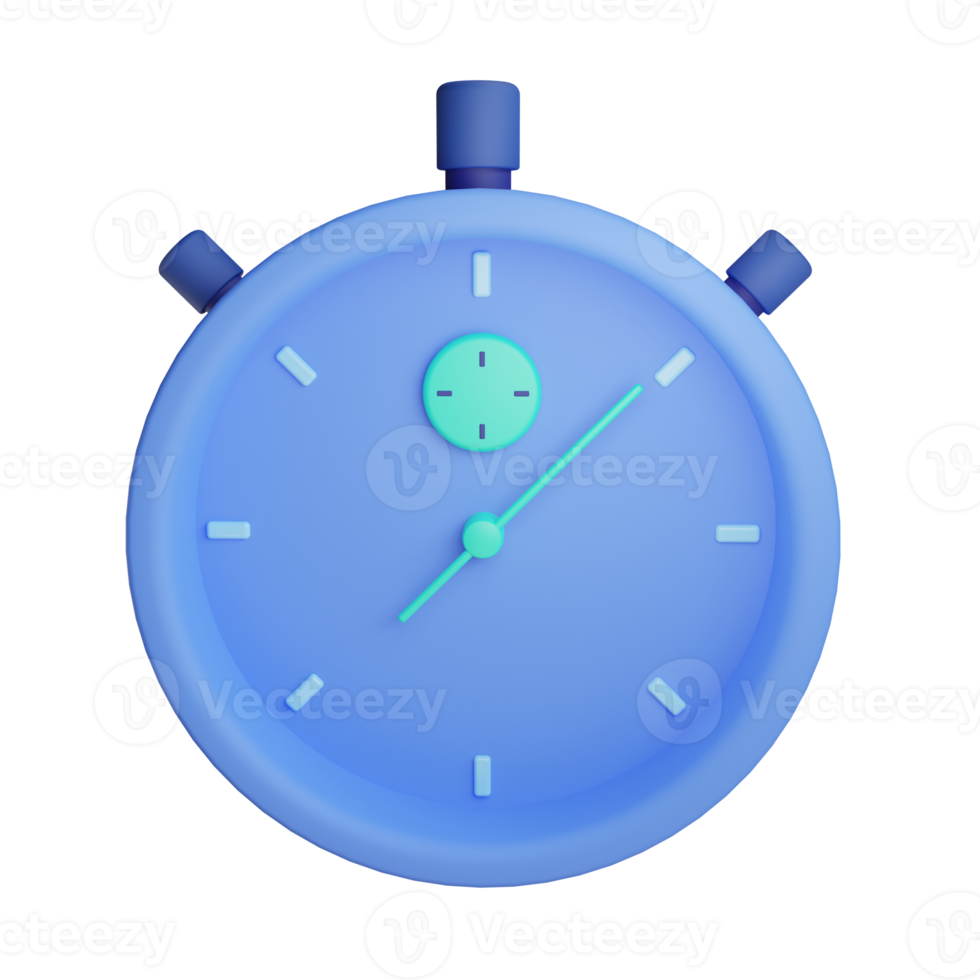 objet chronomètre 3d avec fond transparent png