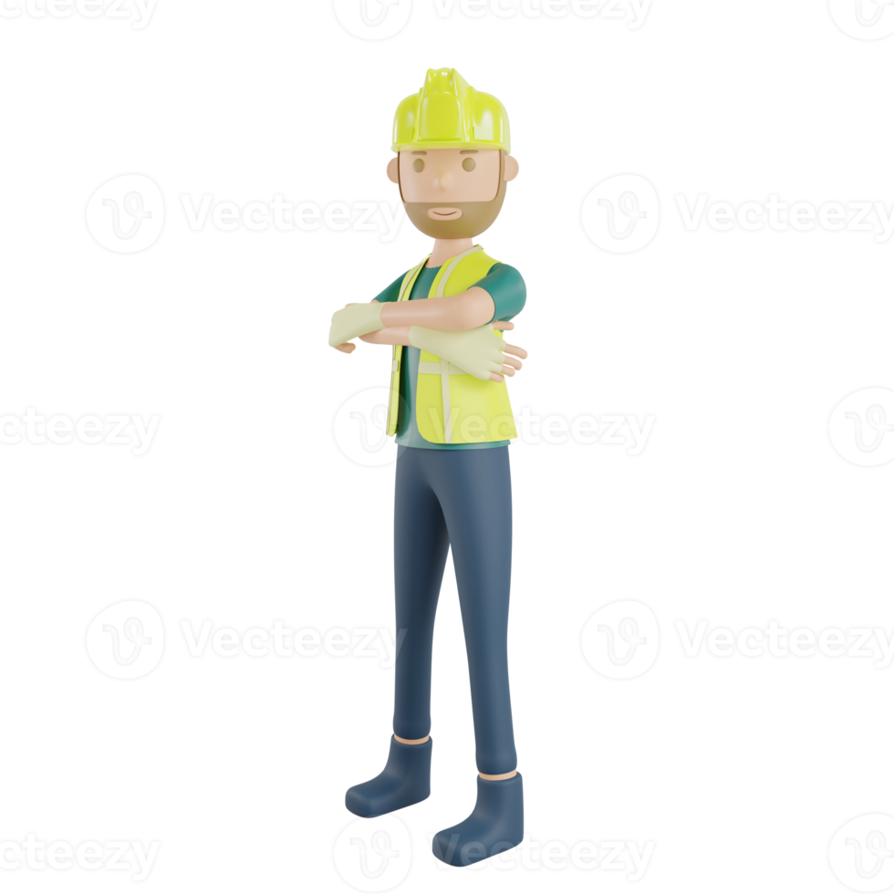 Construction worker pose gesture png