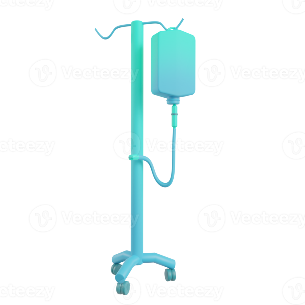 3d render medical infusion object png