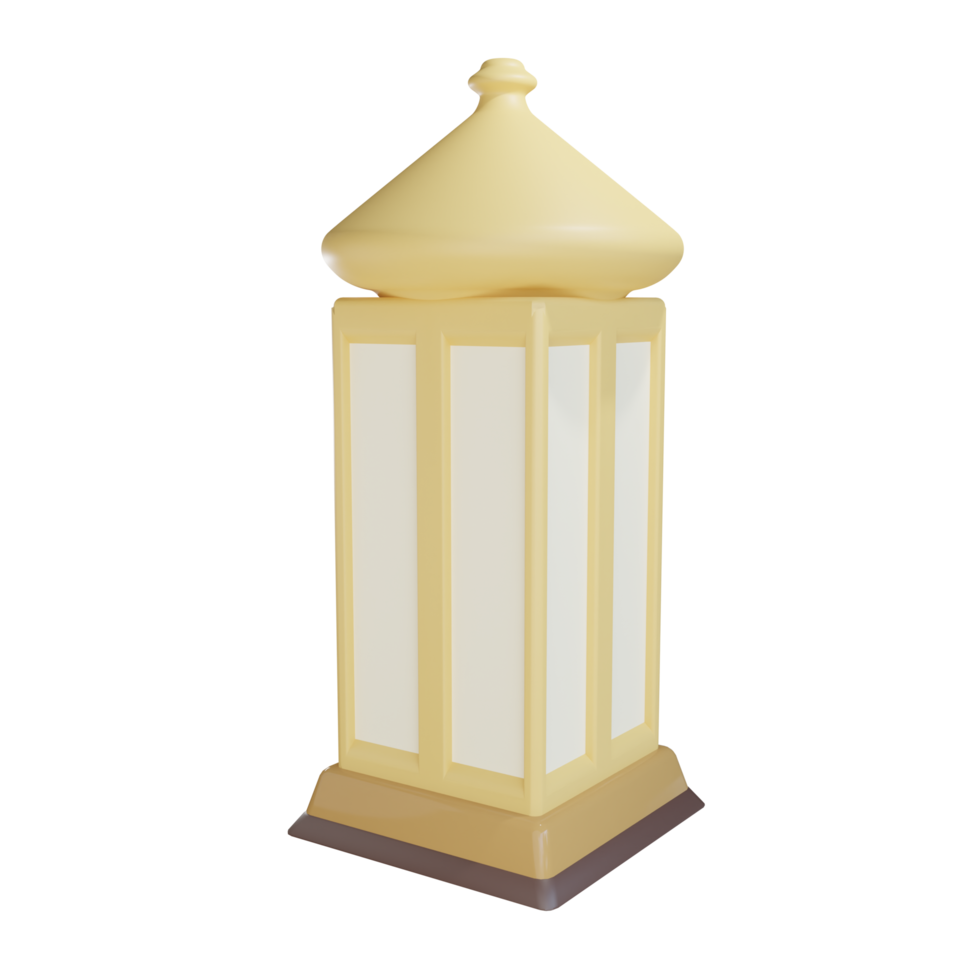 3d lantern object with transparent background png