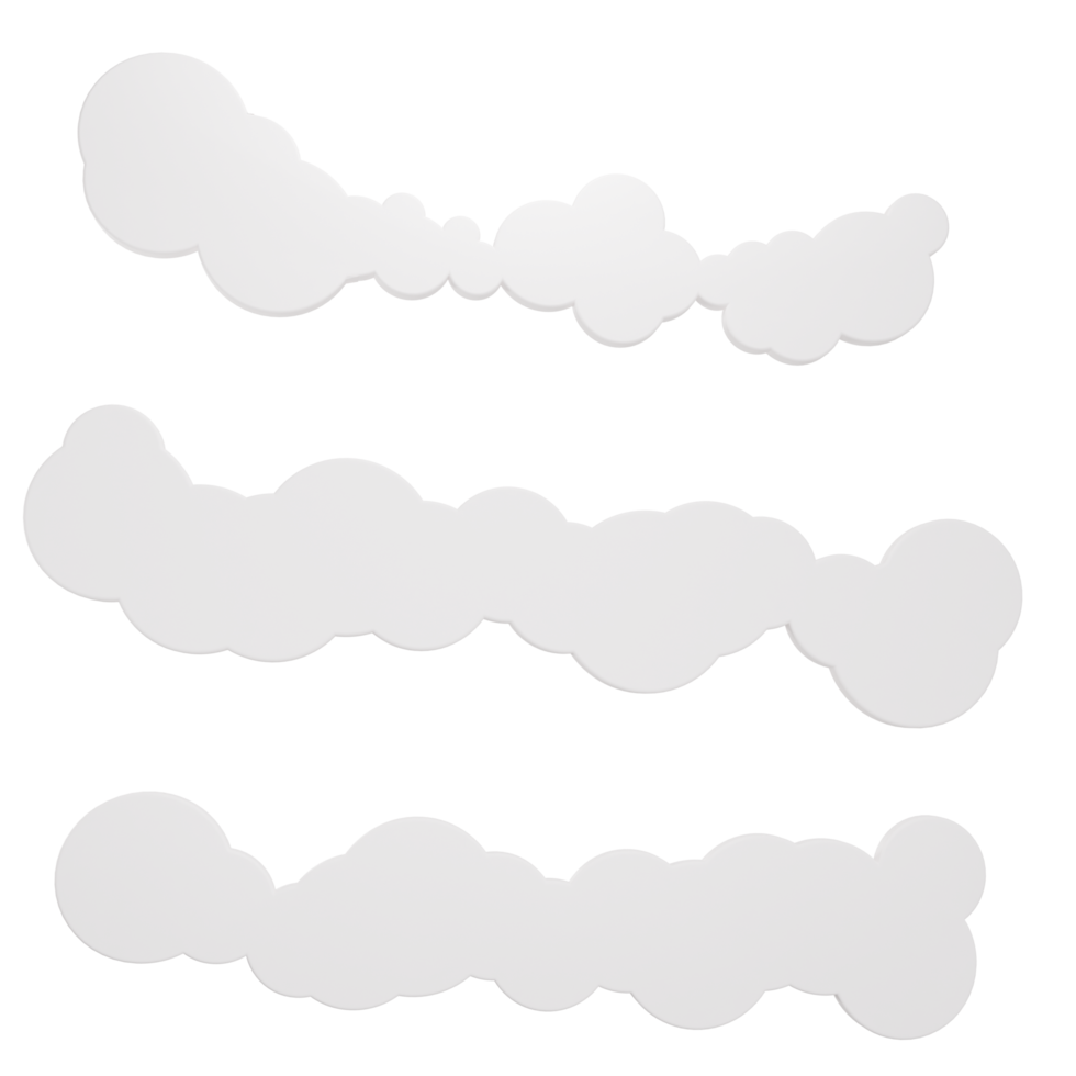 illustration d'ornement de nuage rendu 3d png