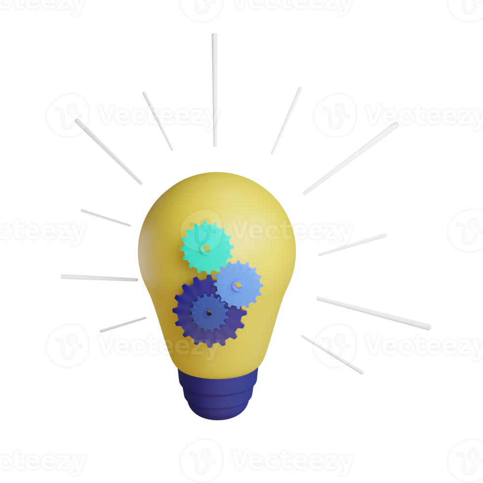 Objet d'idée de lampe 3d avec fond transparent png