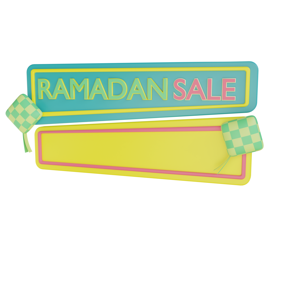 3d ramadan sale for mockup png
