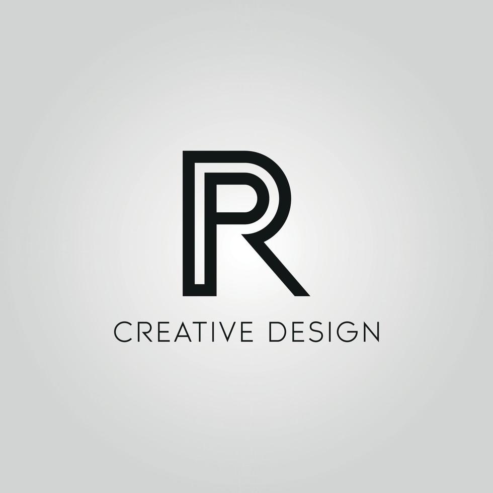 Archivo de vector libre de diseño de logotipo de letra pr.