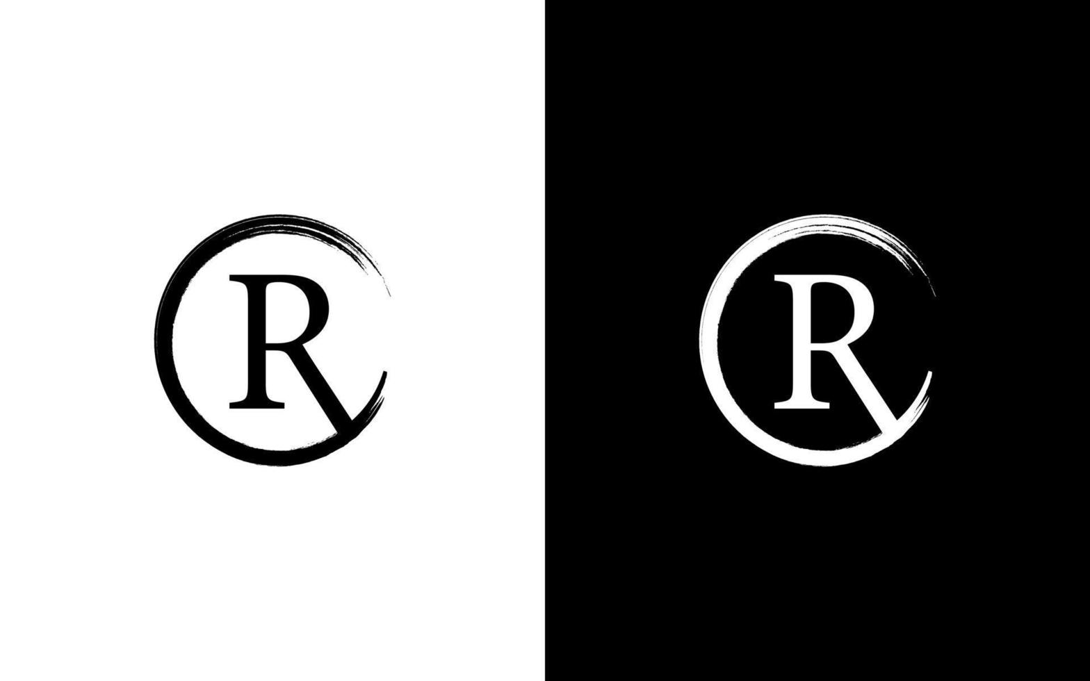letter R logo design free vector file.