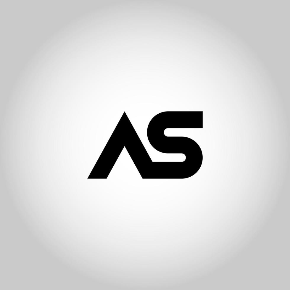letter AS logo design free vector file.