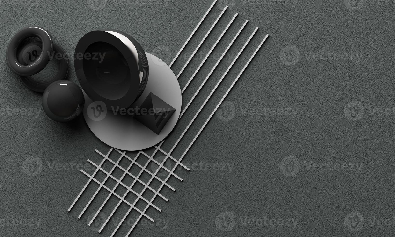 Design with composition of geometric shapes in pastel tone. 3d rendering illustration photo