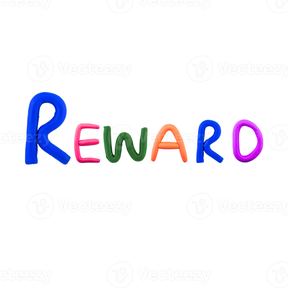 message reward you Funny plasticine alphabet letters on white background png