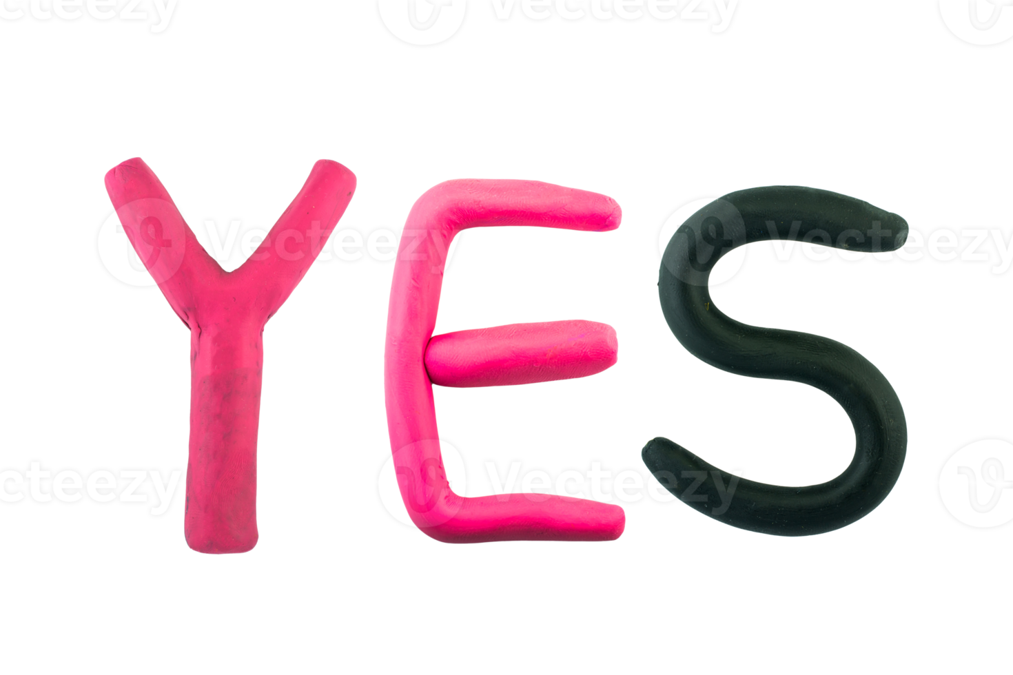 message  yes Funny plasticine alphabet letters on white background png