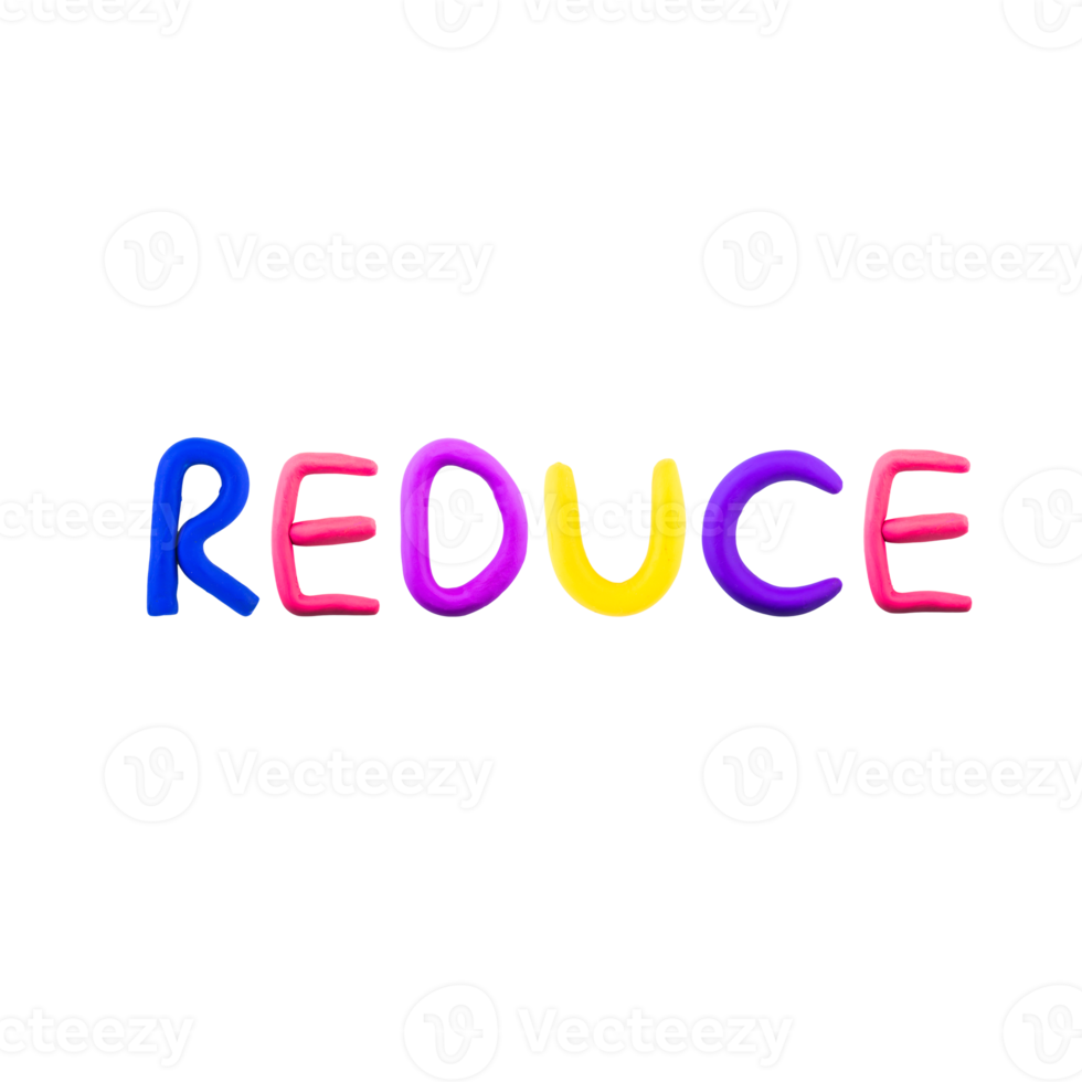 message reduce you Funny plasticine alphabet letters on white background png
