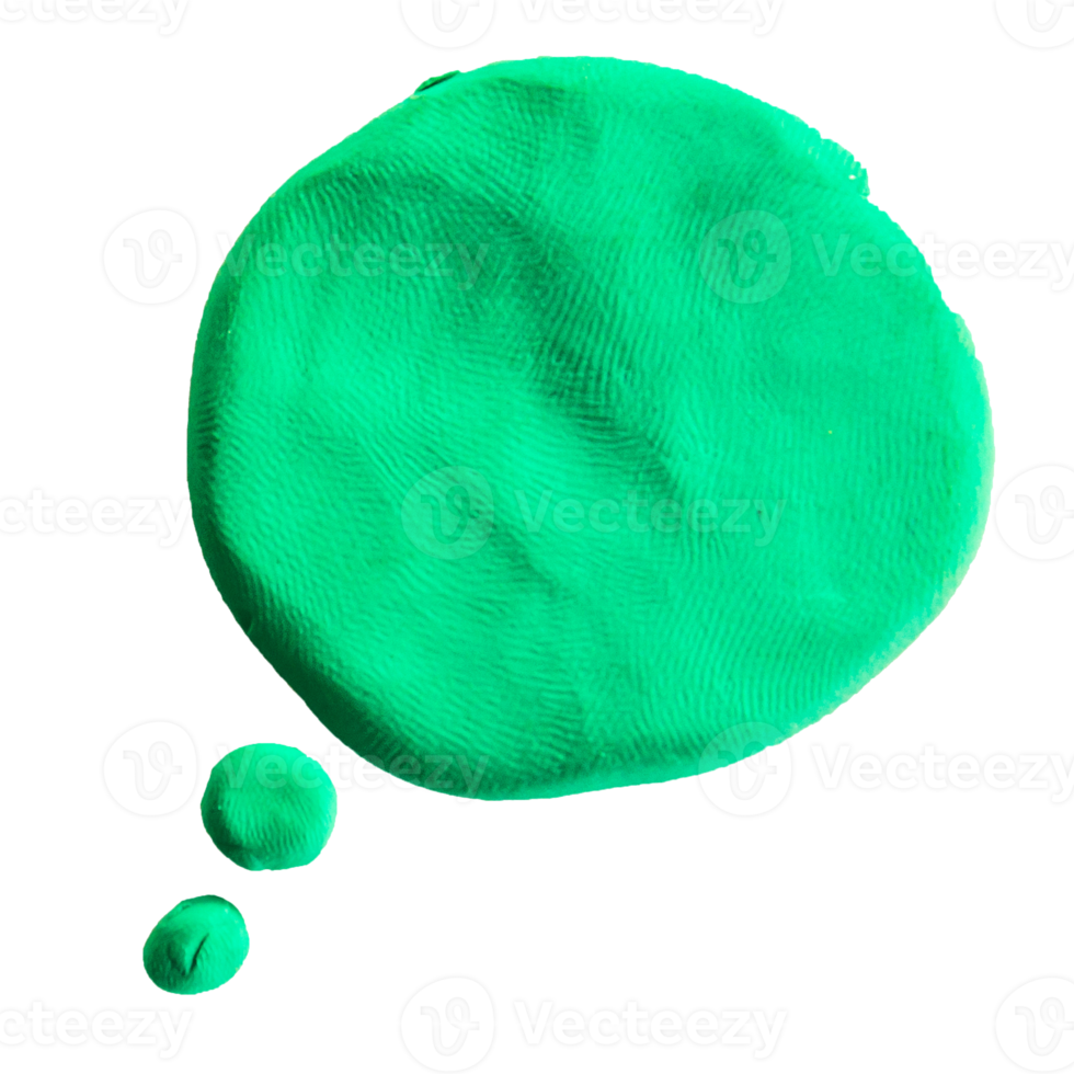 plasticine speech bubble  on isolated background png