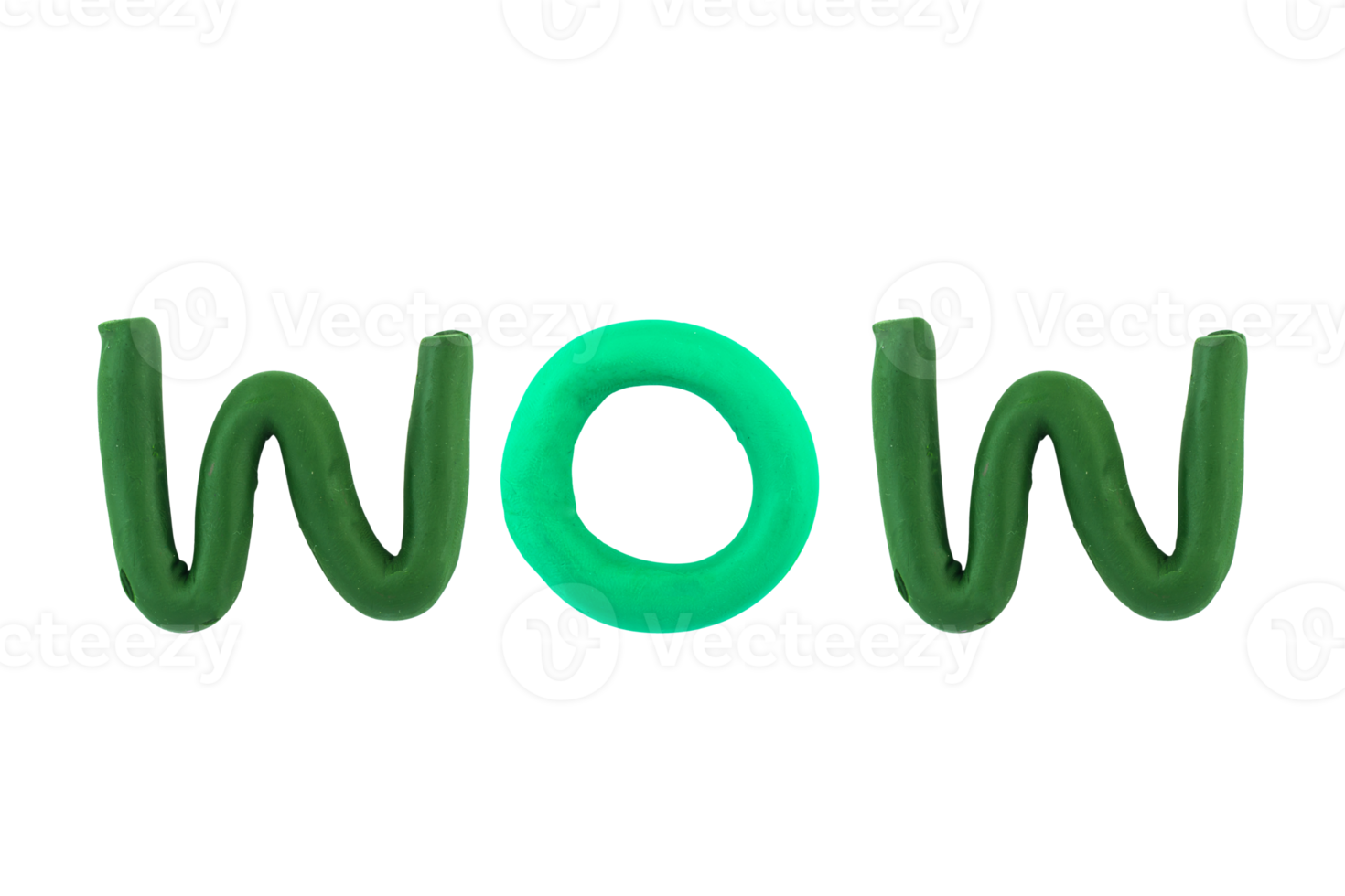 message  wow  Funny plasticine alphabet letters on white background png