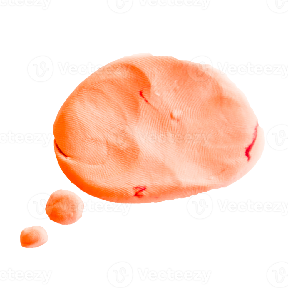 plasticine speech bubble  on isolated background png