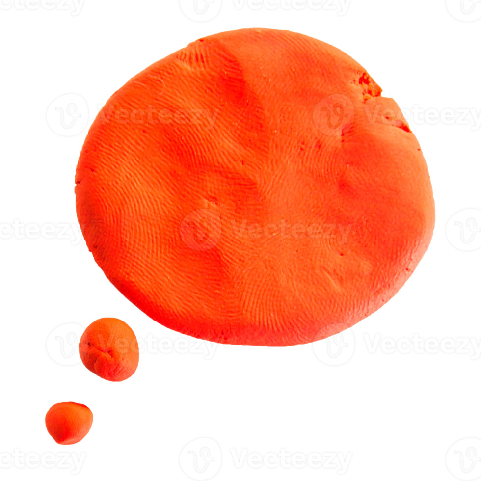 plasticine speech bubble  on isolated background png