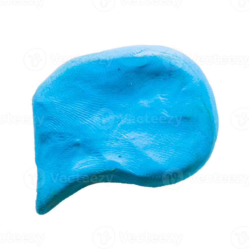 plasticine speech bubble  on isolated background png