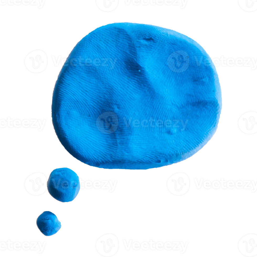 plasticine speech bubble  on isolated background png