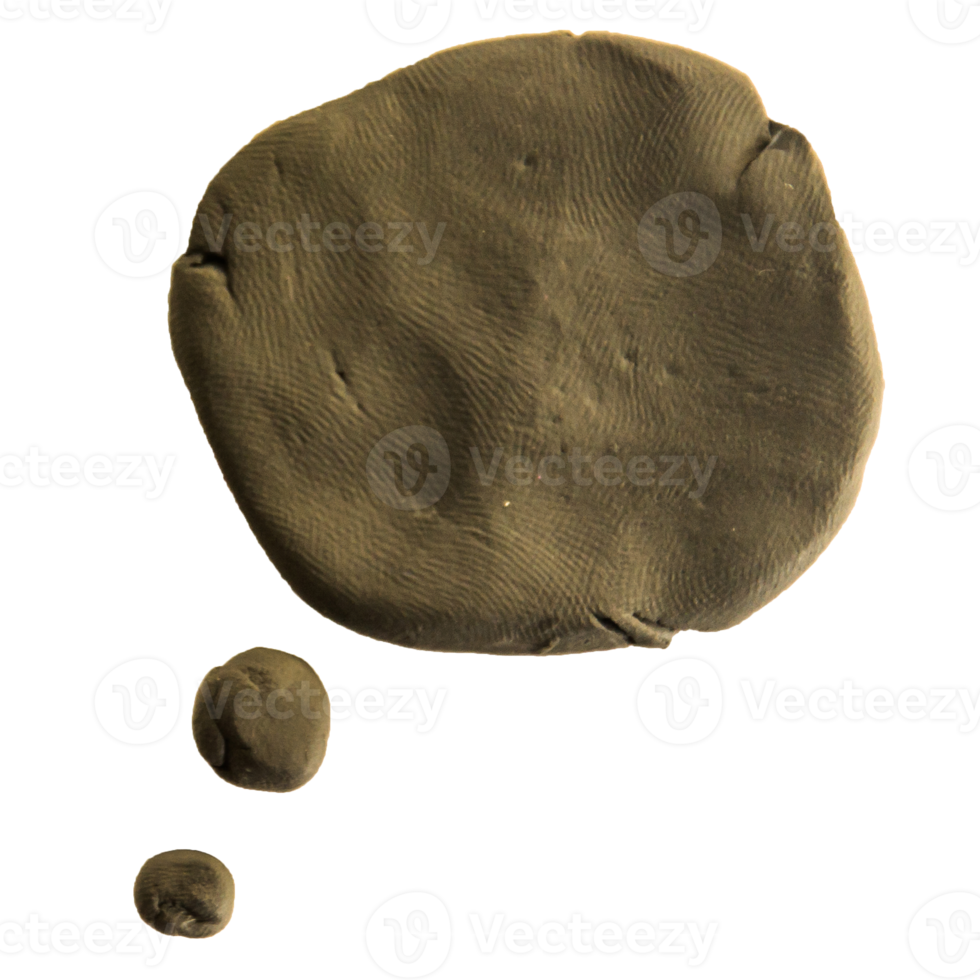 Plastilin-Sprechblase auf isoliertem Hintergrund png