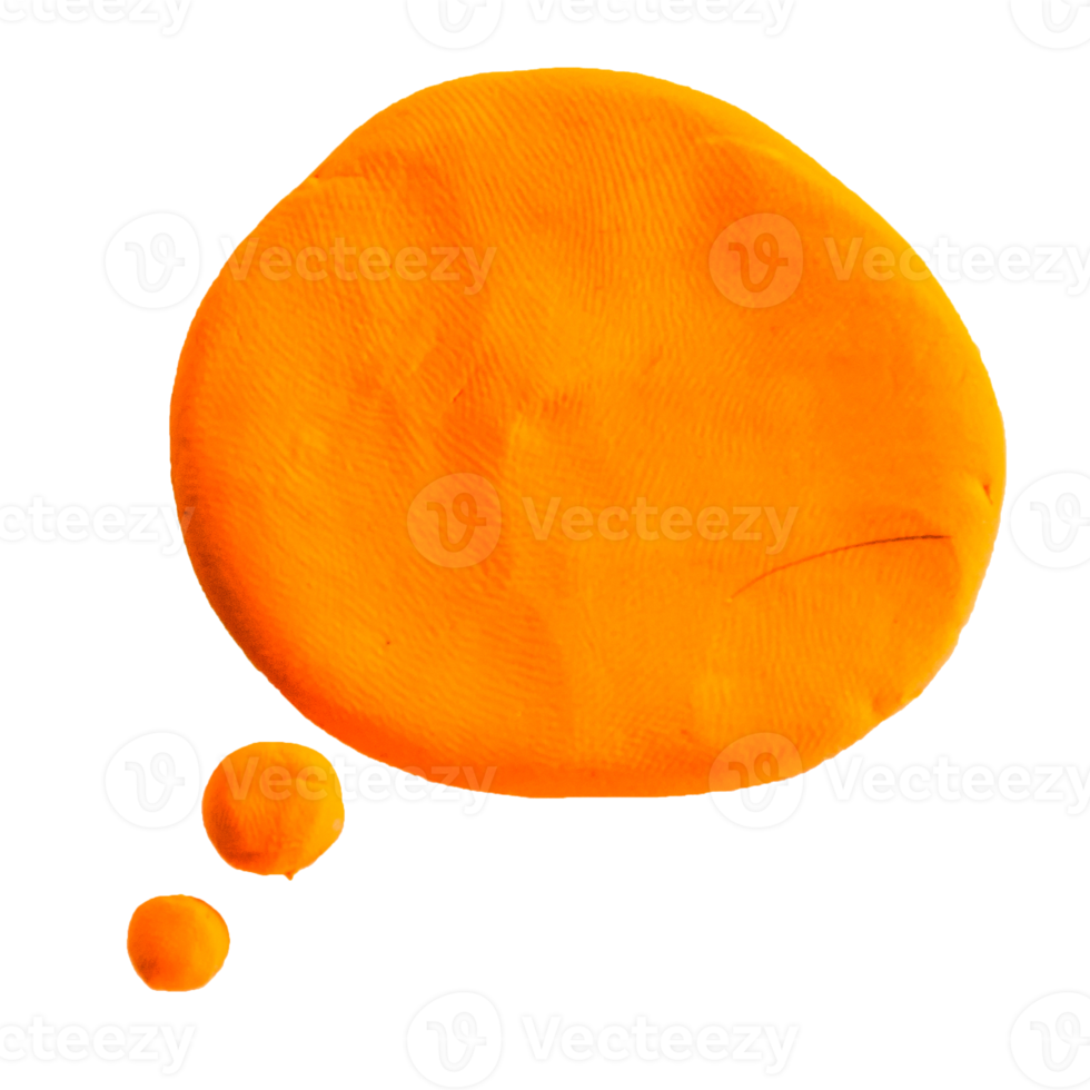 plasticine speech bubble  on isolated background png
