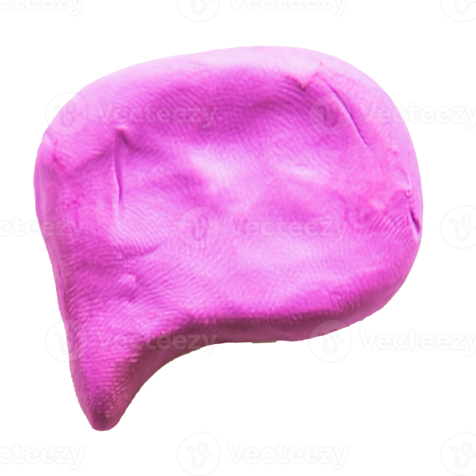 plasticine speech bubble  on isolated background png