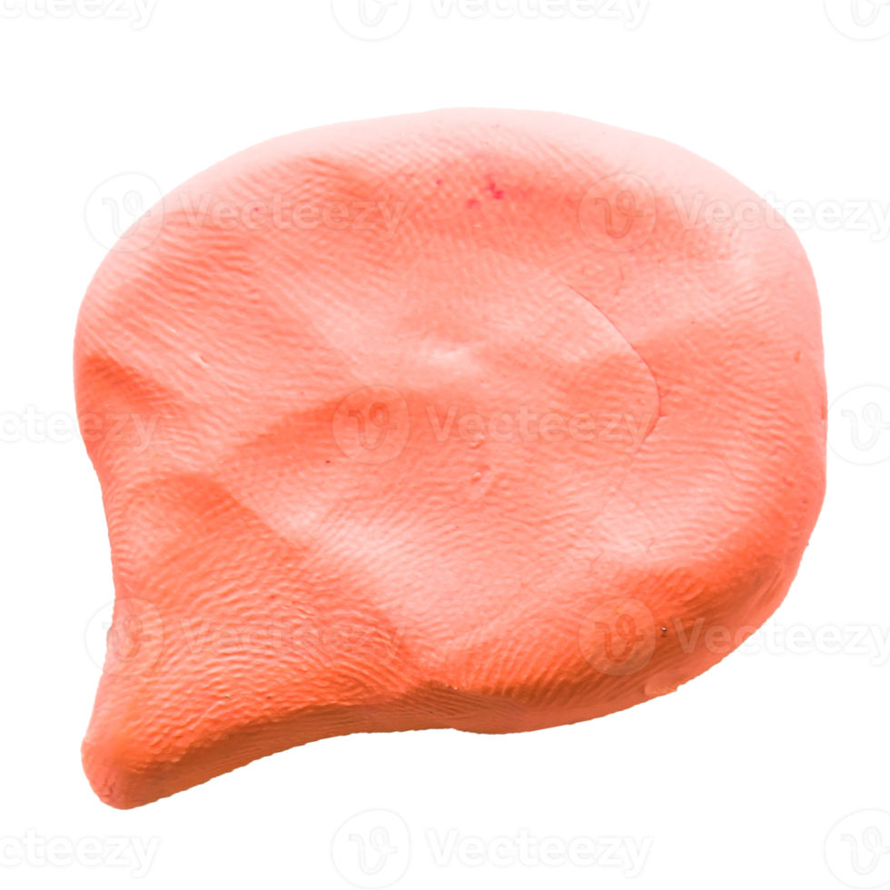 plasticine speech bubble  on isolated background png