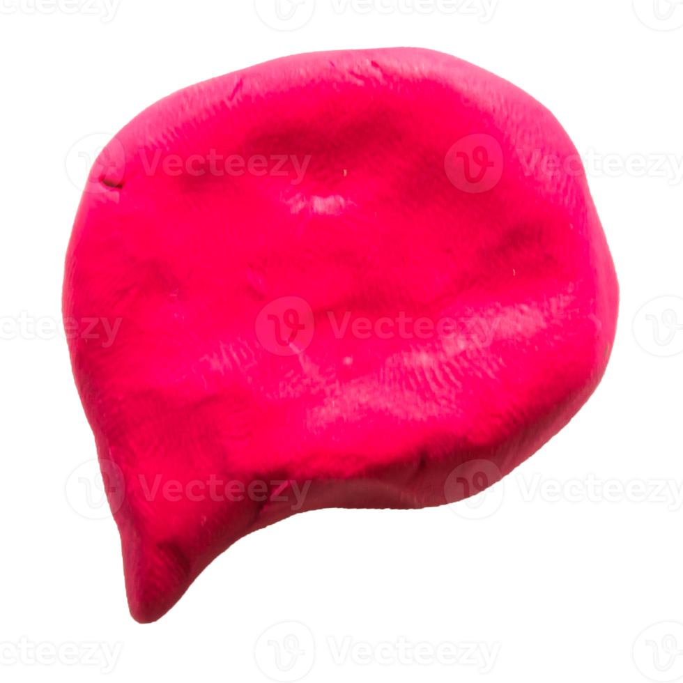 plasticine speech bubble  on isolated background png