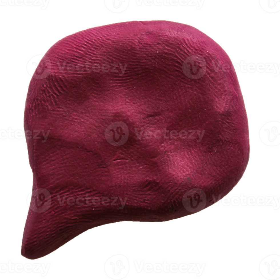 plasticine speech bubble  on isolated background png