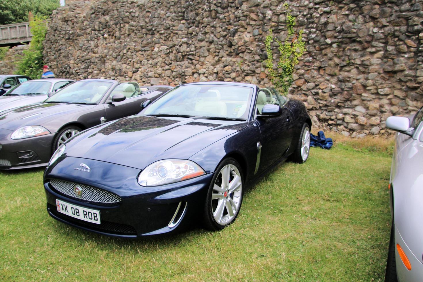 Oswestry in the UK in June 2022. A view of a Jaguar photo