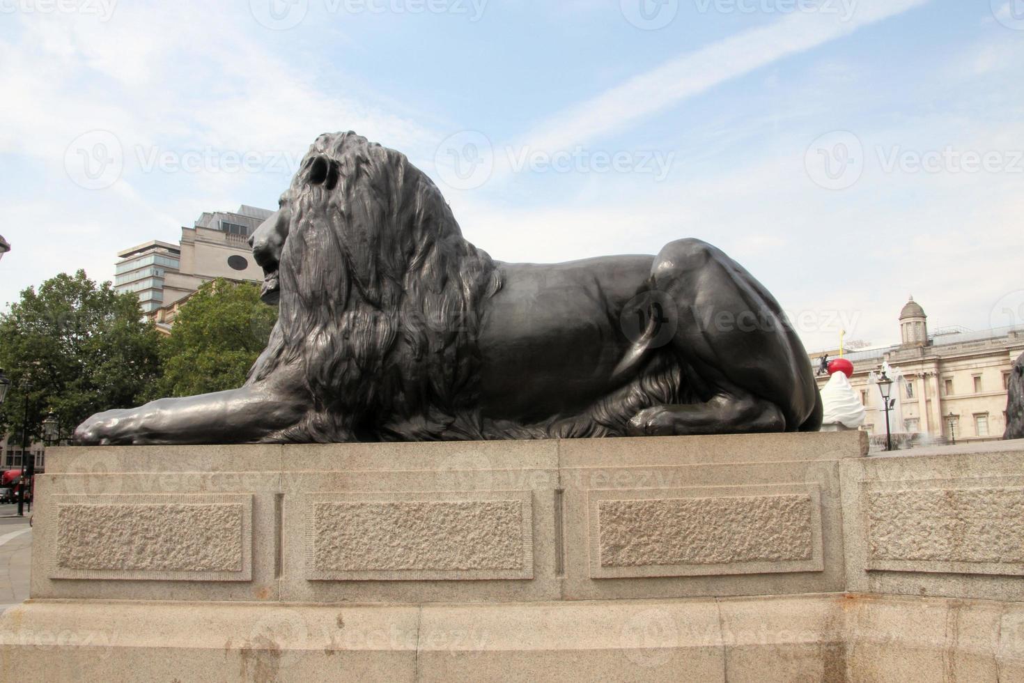 A view of Trafalgar Square in London photo