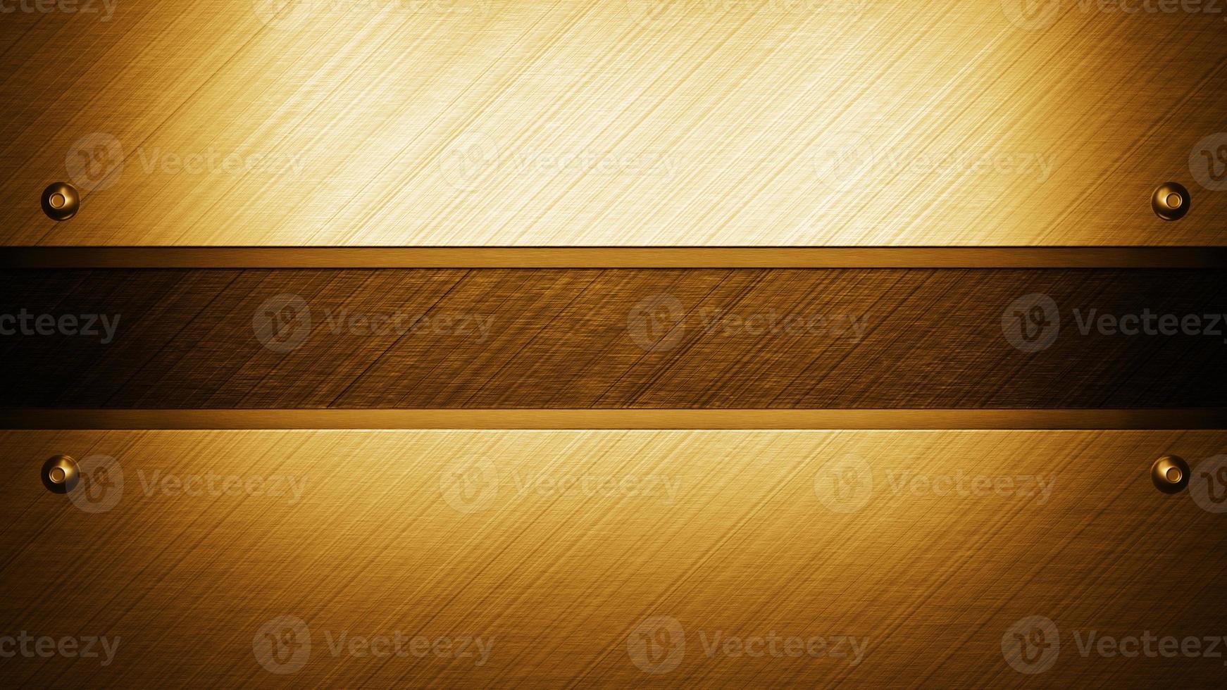 Gold metal background. Brushed metallic texture. 3d rendering photo