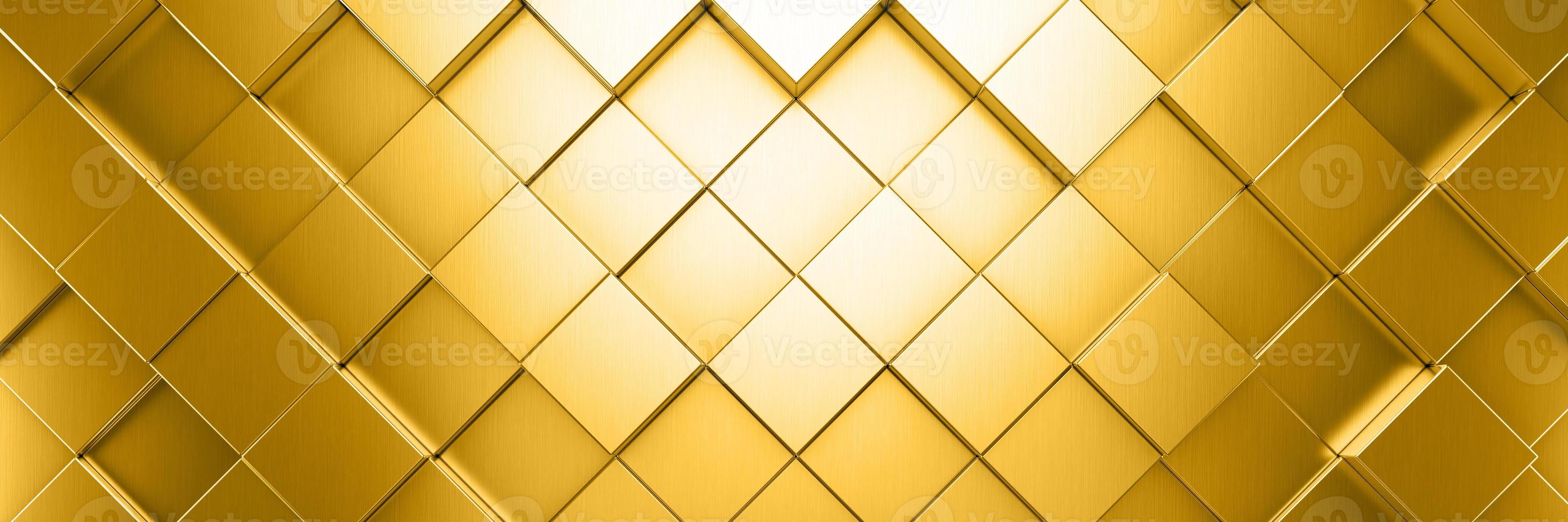 Futuristic gold hexagonal texture background. 3d rendering photo