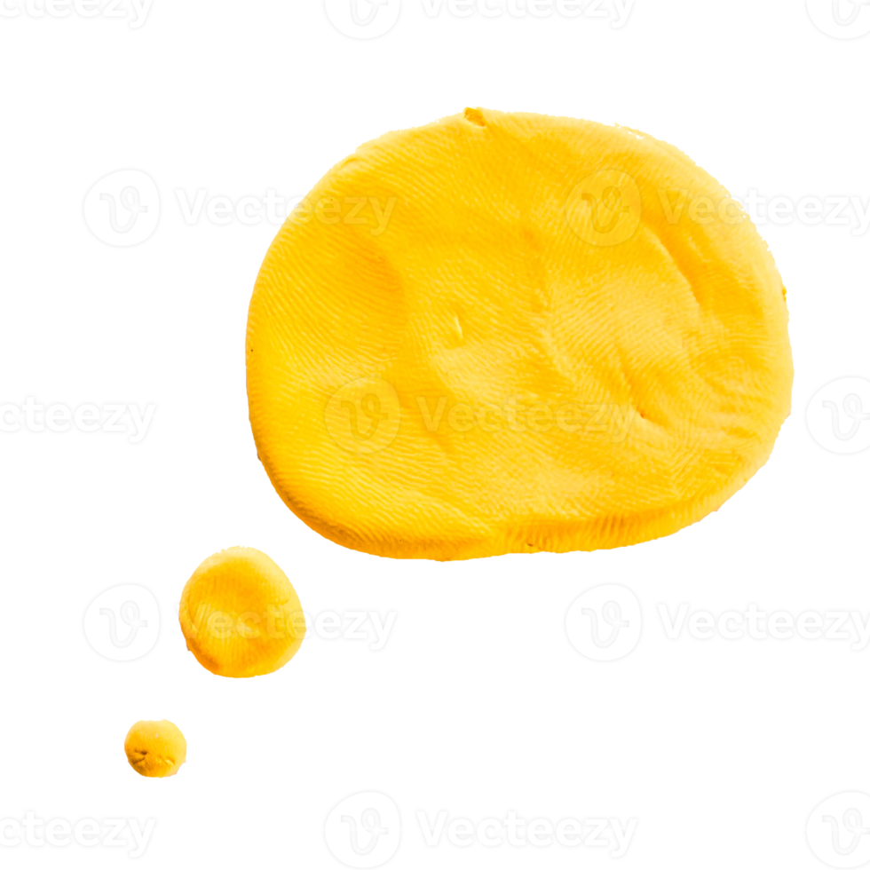 plasticine speech bubble  on isolated background png