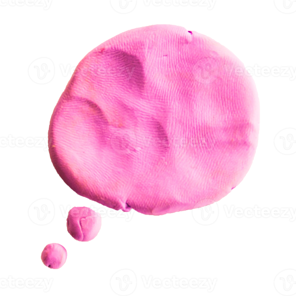 plasticine speech bubble  on isolated background png