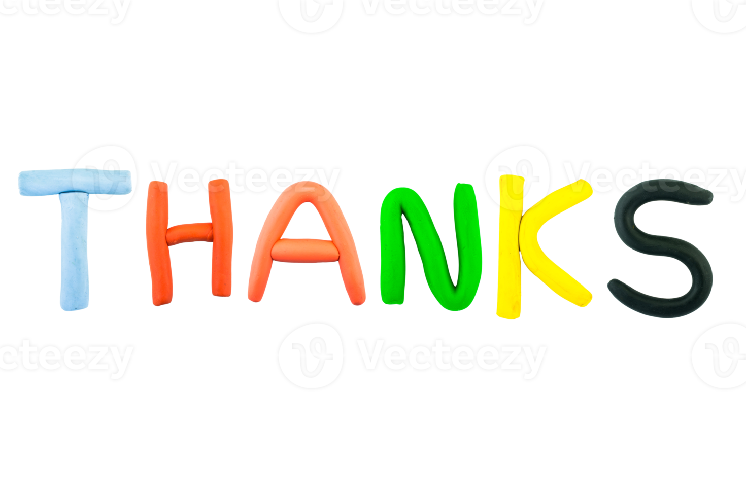 message  thanks Funny plasticine alphabet letters on white background png