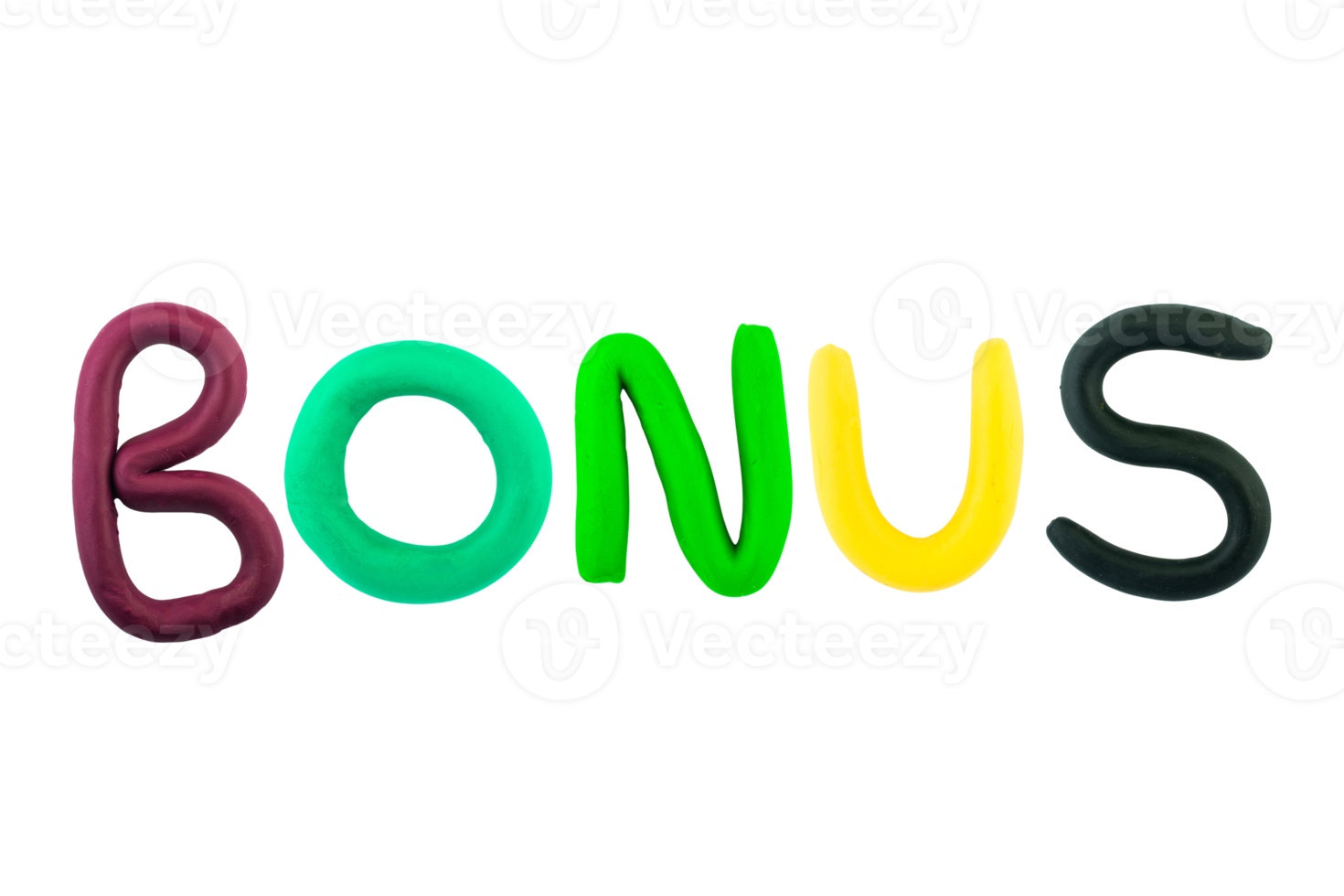 message bonus Funny plasticine alphabet letters on white background png