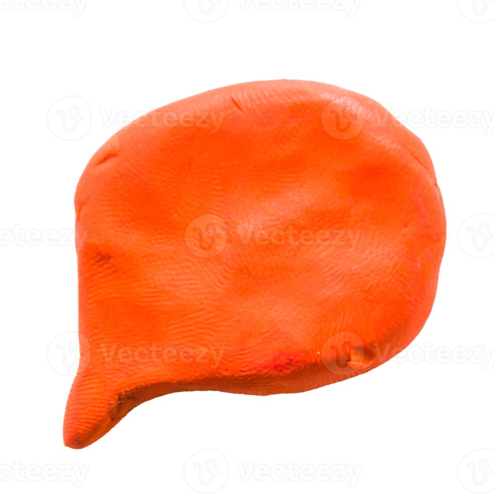 plasticine speech bubble  on isolated background png