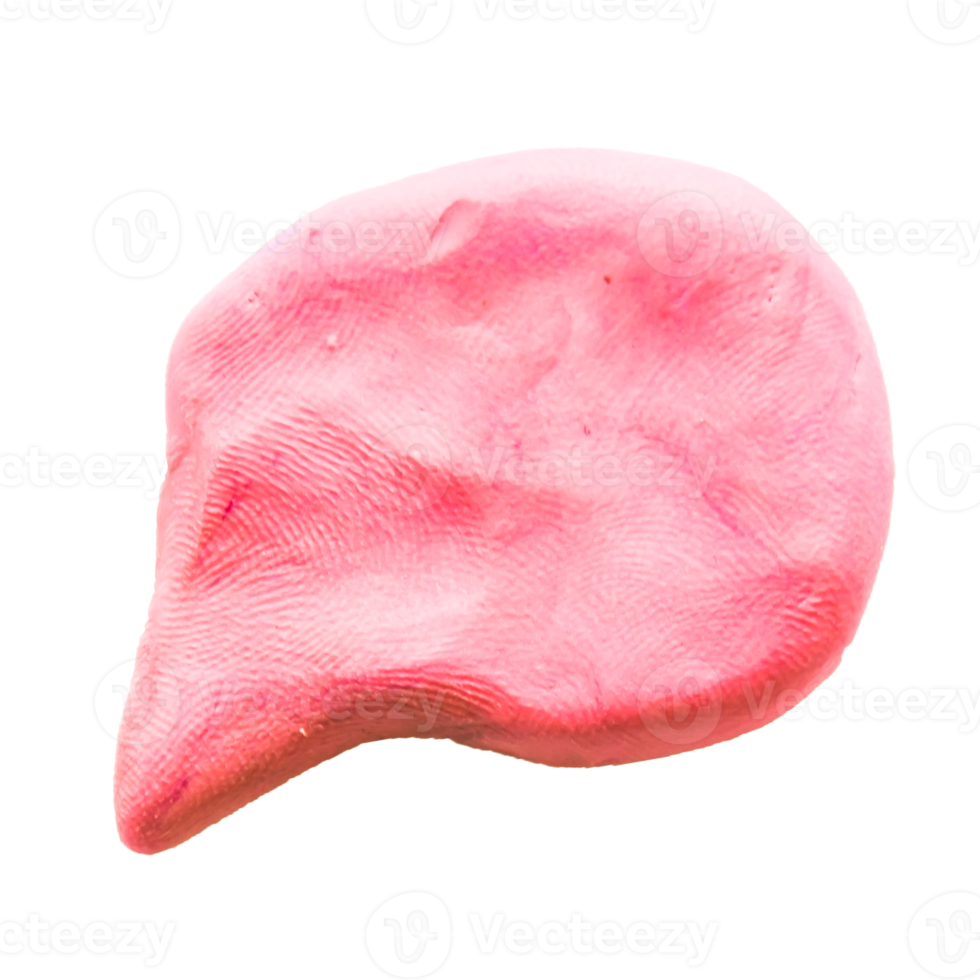 plasticine speech bubble  on isolated background png