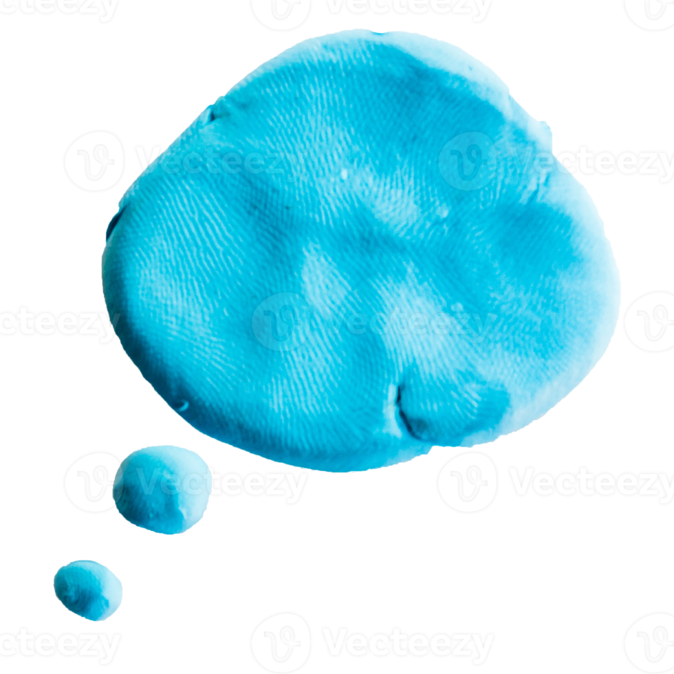 plasticine speech bubble  on isolated background png