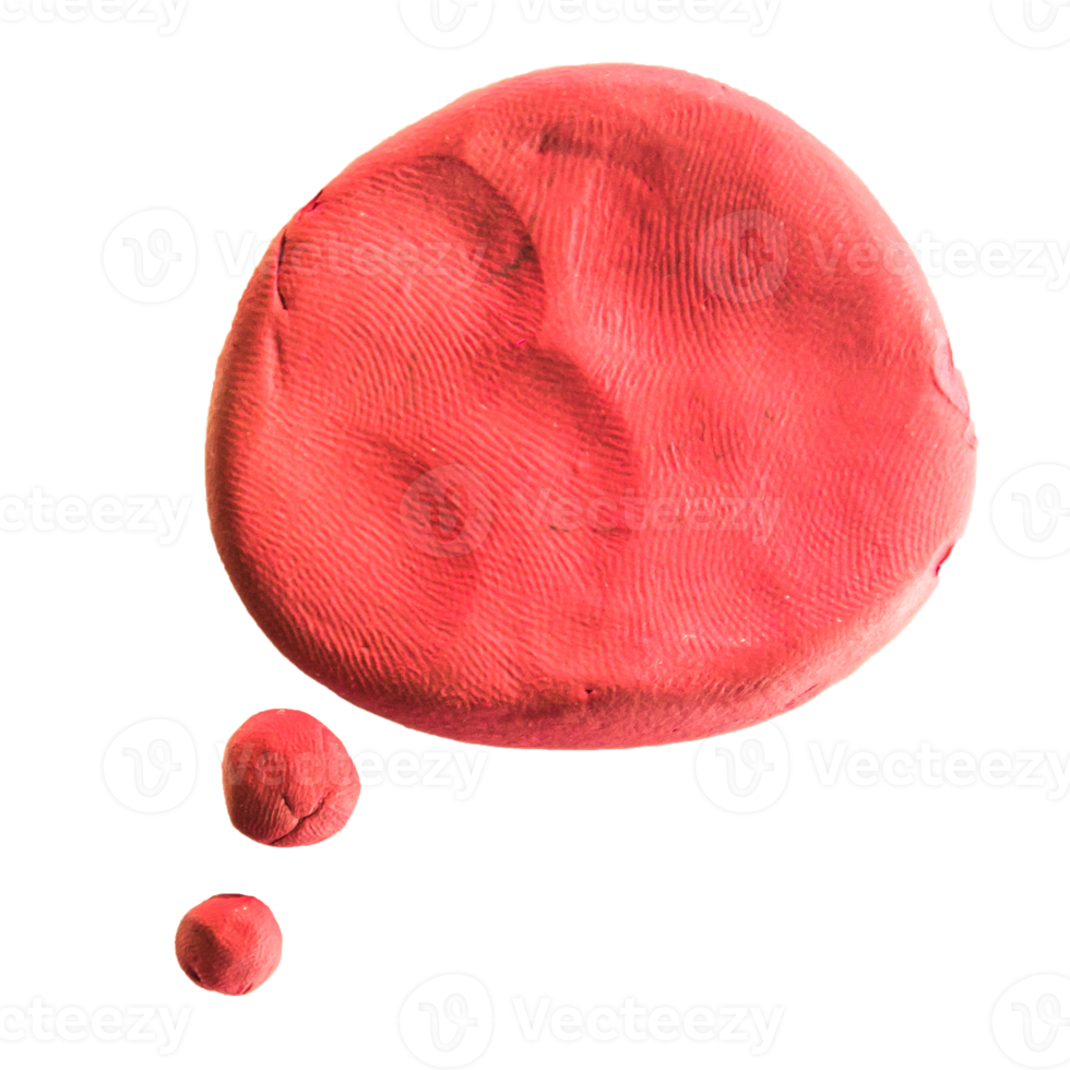 Plastilin-Sprechblase auf isoliertem Hintergrund png