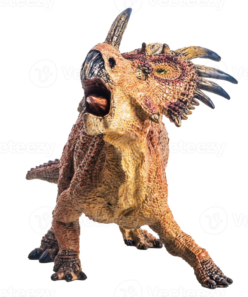 dinosaur , Styracosaurus on white background png