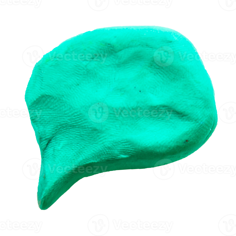 plasticine speech bubble  on isolated background png