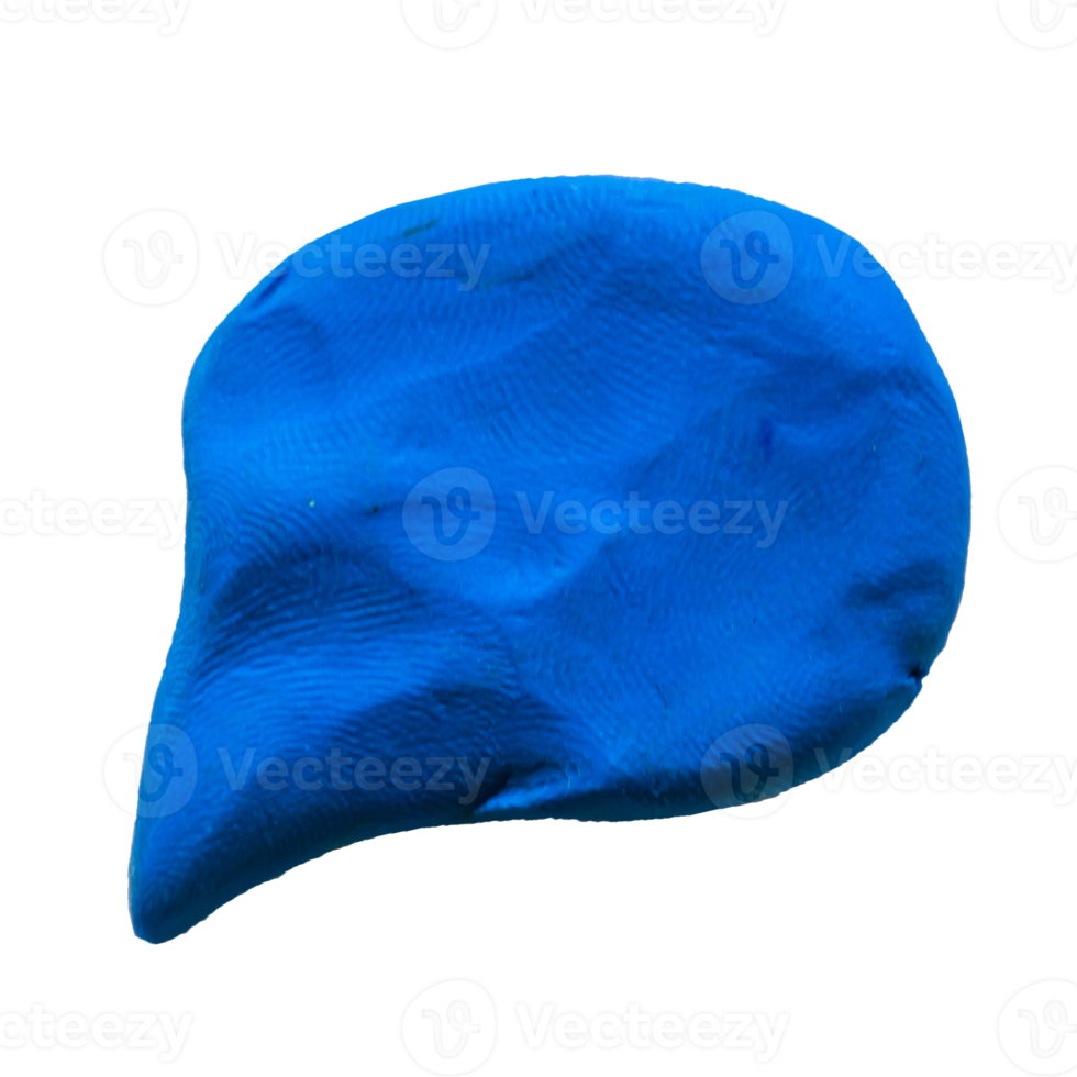 plasticine speech bubble  on isolated background png