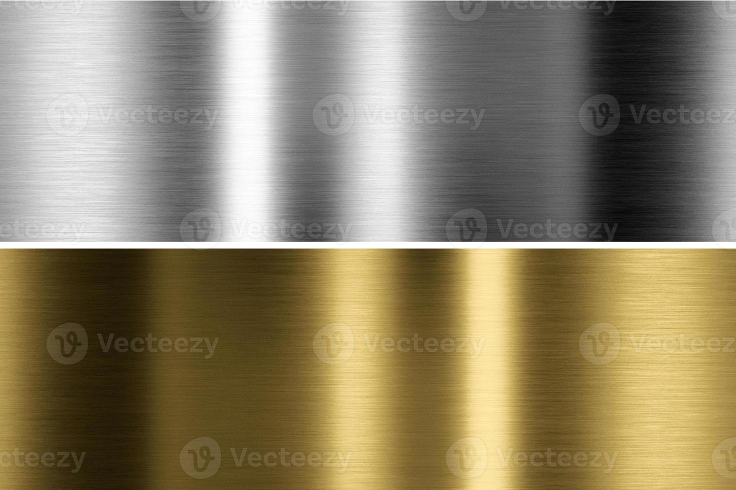 Gold, silver and bronze collection. Metal background. 3d rendering photo