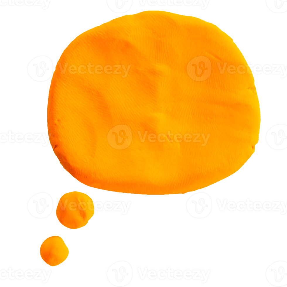 plasticine speech bubble  on isolated background png