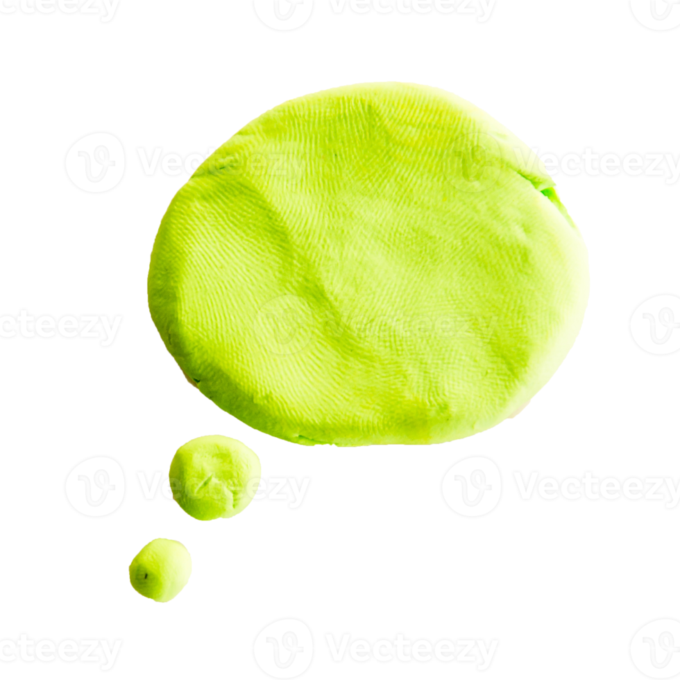 plasticine speech bubble  on isolated background png