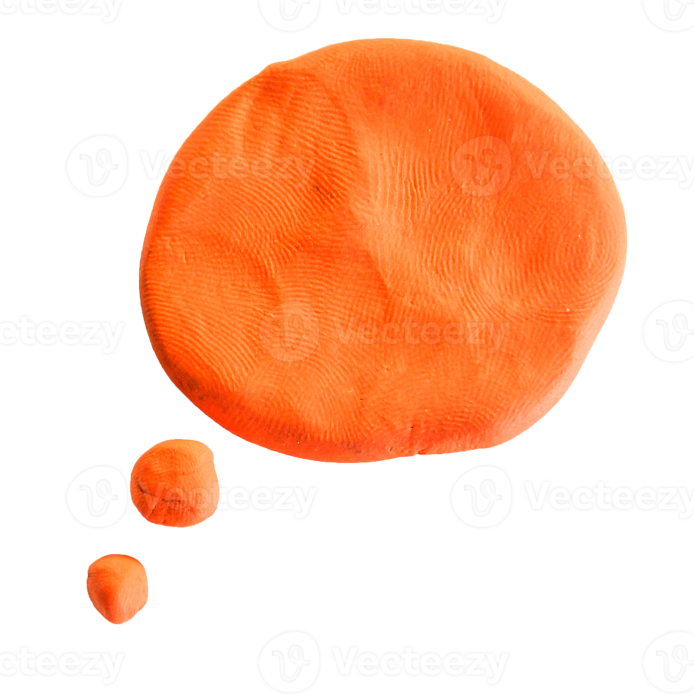 plasticine speech bubble  on isolated background png